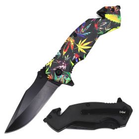 Marijuana Tactical Spring Assist Knife