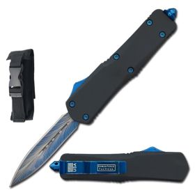 9" Blue Tactical Recon Automatic OTF Combat Knife