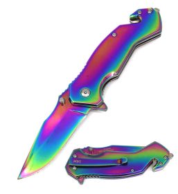 Rainbow  EDC Spring Assisted Knife