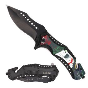 Tactical Joker Spring Assisted Open Rescue Folding Pocket Knife