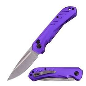 8" Purple Clip Point Blade Switchblade Automatic Pocket Knife