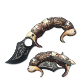 8.5" Fantasy Golden Scorpion Assisted Open Knife