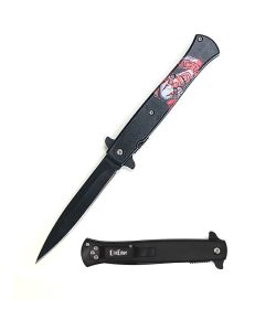 9" Joker Style Stiletto Style Spring Assist Opening Pocket Knife