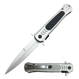 5" Closed Shark Milano Stiletto Style Spring Assisted Open Pocket Knife