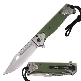 9.25" Military Spring Assisted Open Pocket Knife G10 Handle