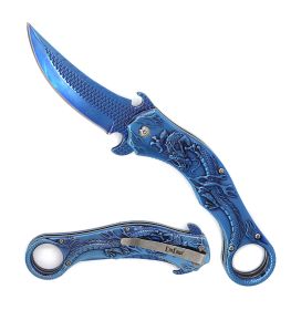 Blue Dragon  Spring Assisted Knife