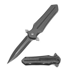Spear Point Grey Collectible Spring Assist Knife Dagger