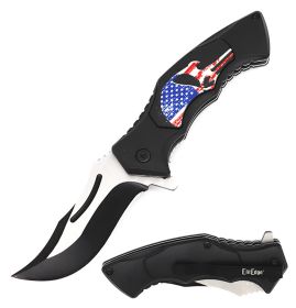 Spring Opening Assisted US Flag Pocket Knife