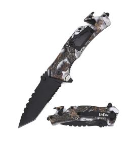 8" Spring Assisted Multi Tool Camo Knife