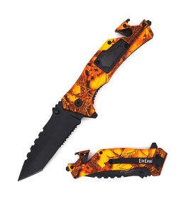 Spring Assisted Multi Tool Orange Camo