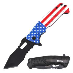 USA Tactical Spring Assisted Open Knife Black