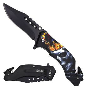 Military TACTICAL Assisted Open Pocket Folding King Death Rescue Knife Blade