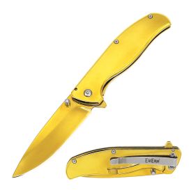 Spring Assisted Pocket Knife - Golden