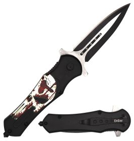 Punisher Dagger Style Spring Assisted Open Knife