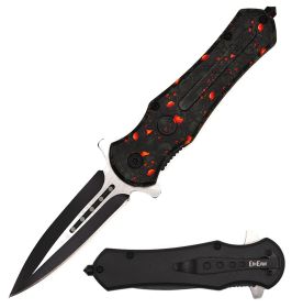 Skull Dagger Style Spring Assisted Open Knife