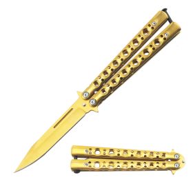 Gold Scorpion Butterfly Knife