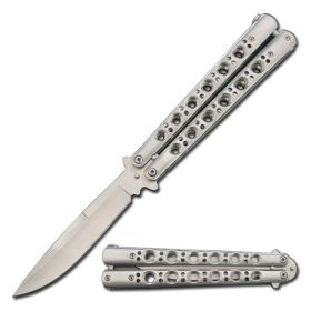 Silver Scorpion Butterfly Knife