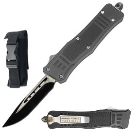 9" Ghost Out Of The Front Automatic Drop Point Blade Knife