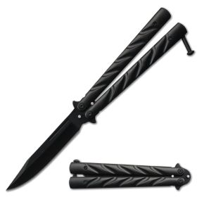 Black Vortex Butterfly Knife