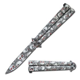 Skull Camo Butterfly Knife