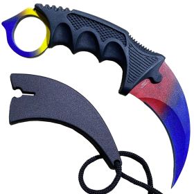 7.6" Ice & Fire Combat Neck Knife w Sheath