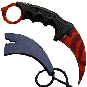 7.6" Slaughter Military Combat Neck Knife w Sheath