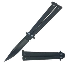 Black Stainless Steel Butterfly Knife