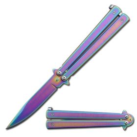 Rainbow Stainless Steel Butterfly Knife