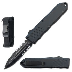 9" Black Havoc OTF Automatic Knife Stonewash Dagger Blade