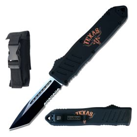 9.25" Texas Longhorns OTF Automatic Knife Tanto Blade
