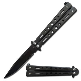 Heavy Duty Night Echo Butterfly Knife Black