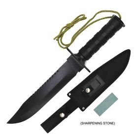 15" Tactical Hunting Knife with Survival Kit