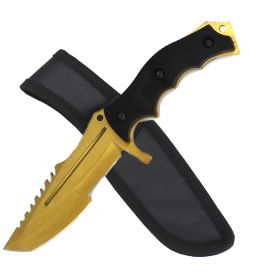 8.5" Hunting Tactical Military Knife Gold
