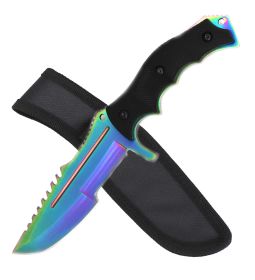 8.5" Hunting Tactical Military Knife  Rainbow