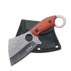 Urban Combat Cleaver Knife Wharncliffe Blade with Brown Wood Handle Full Tang