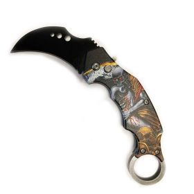 5" Closed Skeleton SwitchBlade with Finger Ring