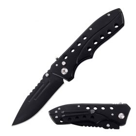 5.35" Closed Black Switchblade Clip Point Blade Knife
