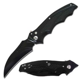 5.95" Closed Black Switch Blade Bat Knife