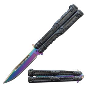 Rainbow Butterfly Balisong Knife