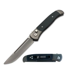 4.5" Closed Everyday Carry Clip Point Auto Switchblade Knife Black G10