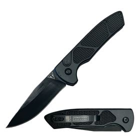 Black Ballistic Drop Point Blade SwitchBlade Automatic Pocket Knife