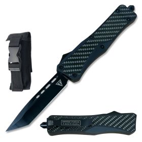 9.75" Black Carbon Fiber Automatic OTF Out the Front Knife