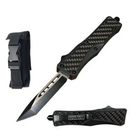 6.75" Black Carbon Fiber Automatic OTF Out the Front Knife