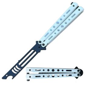 White Shark Bottle Opener Stainless Steel Butterfly Trainer Knife