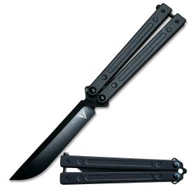 Black Aluminum Handle Ball Bearing Practice Butterfly Trainer