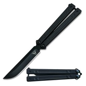 Black Aluminum Handle Ball Bearing Balisong Butterfly Knife