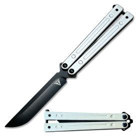 White Aluminum Handle Ball Bearing Practice Butterfly Trainer