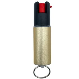 Golden Sparkle Keychain Pepper Spray for Self Defense - Safety Twist Top to Prevent Accident