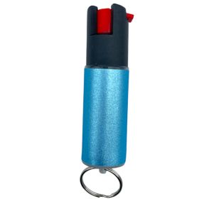 Blue Sparkle Keychain Pepper Spray for Self Defense - Safety Twist Top to Prevent Accident