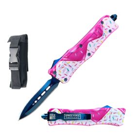 7" Donut Sprinkle Frosting Automatic Dual Action Out The Front Knife